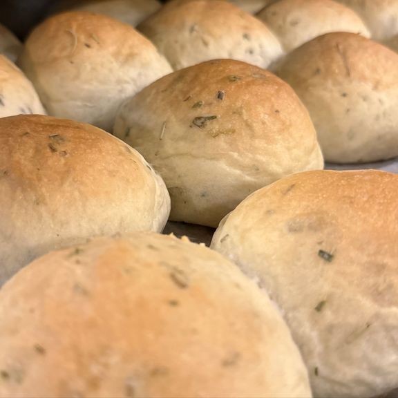 Rosemary Potato Chive Dinner Rolls